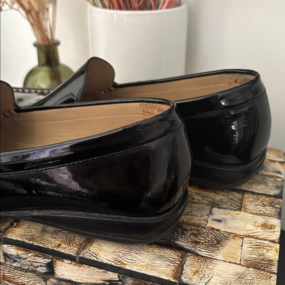GEOX (6) Respira Patent Loafers Leather Black Slip On Stitching Non-Slip EU 36 - Picture 3 of 15